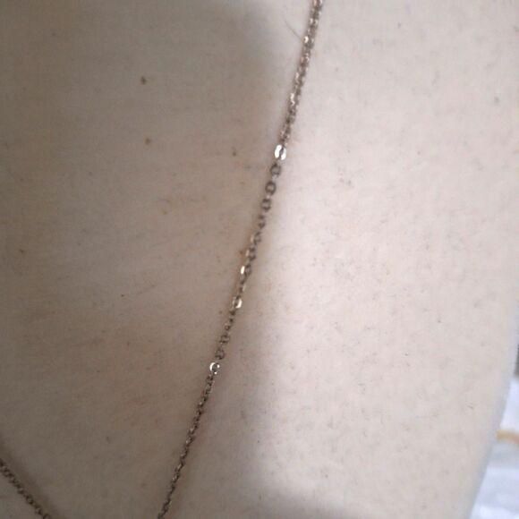 A Vintage Blue Abalone Women's Necklace Delicate Feminine Elegant Rhinestone - Picture 5 of 10